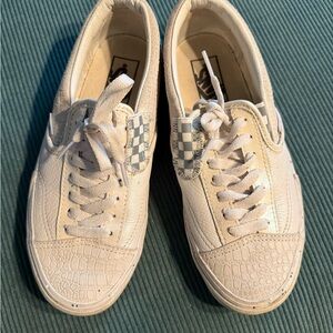 Vans White Deconstructed Textured Sneakers